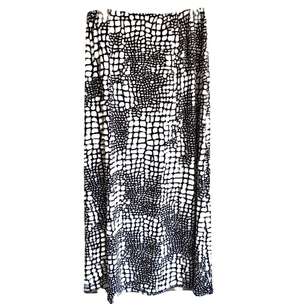 Chicos Easywear 1 Midi Skirt Abstract Animal Print Modern Minimalist Slinky 8